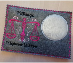 Stickserie - ITH Mug Rugs Zodiac Sternzeichenmotive Vollstick